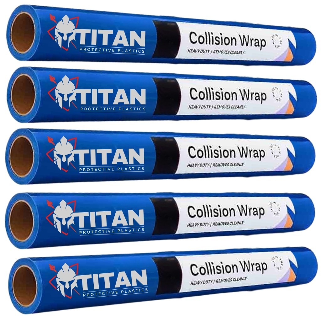 Collision Wrap Crash Film  Premium Quality Long Lasting 36 x 100 Blue (5 Rolls)
