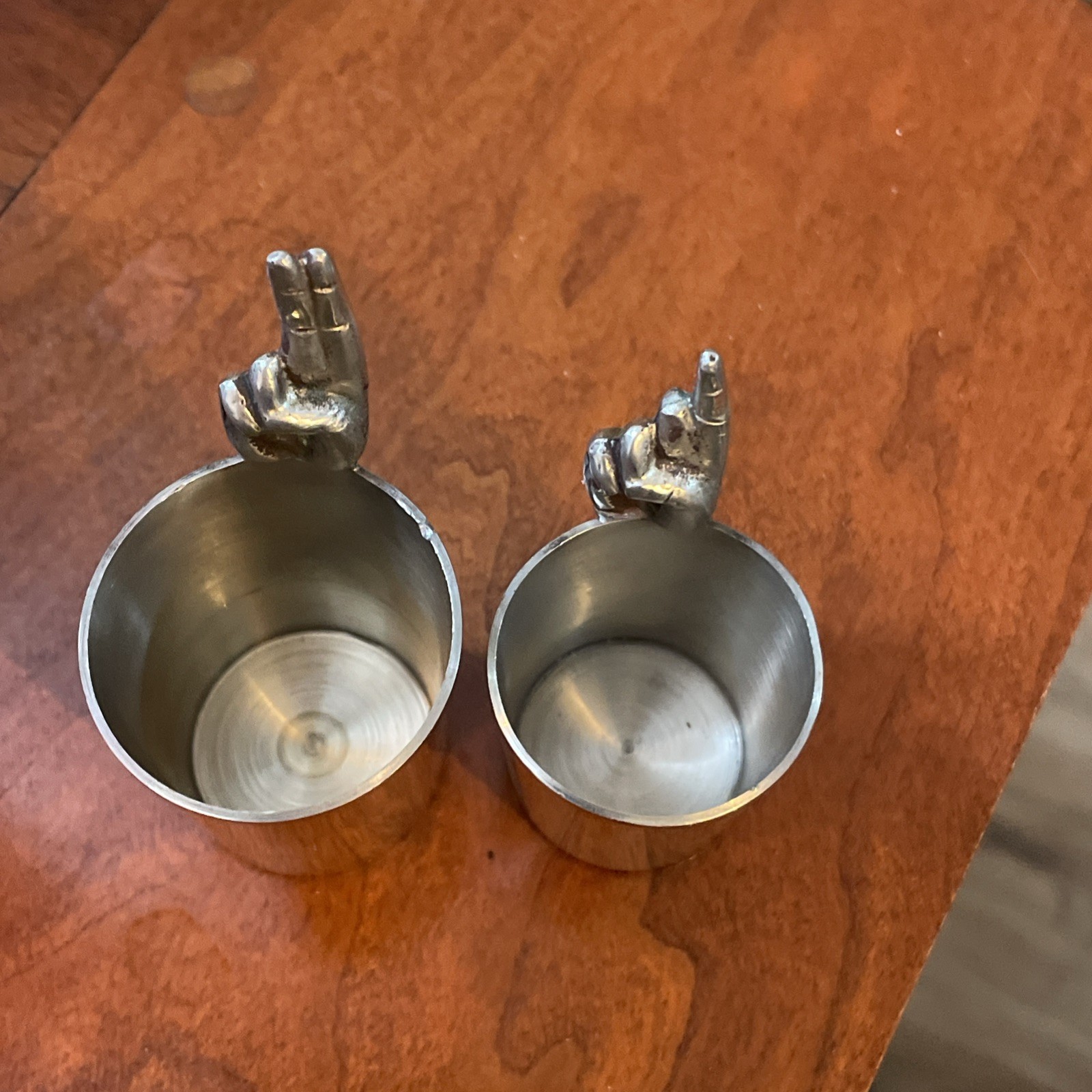 One-Finger & Two Finger Silver Jigger Set