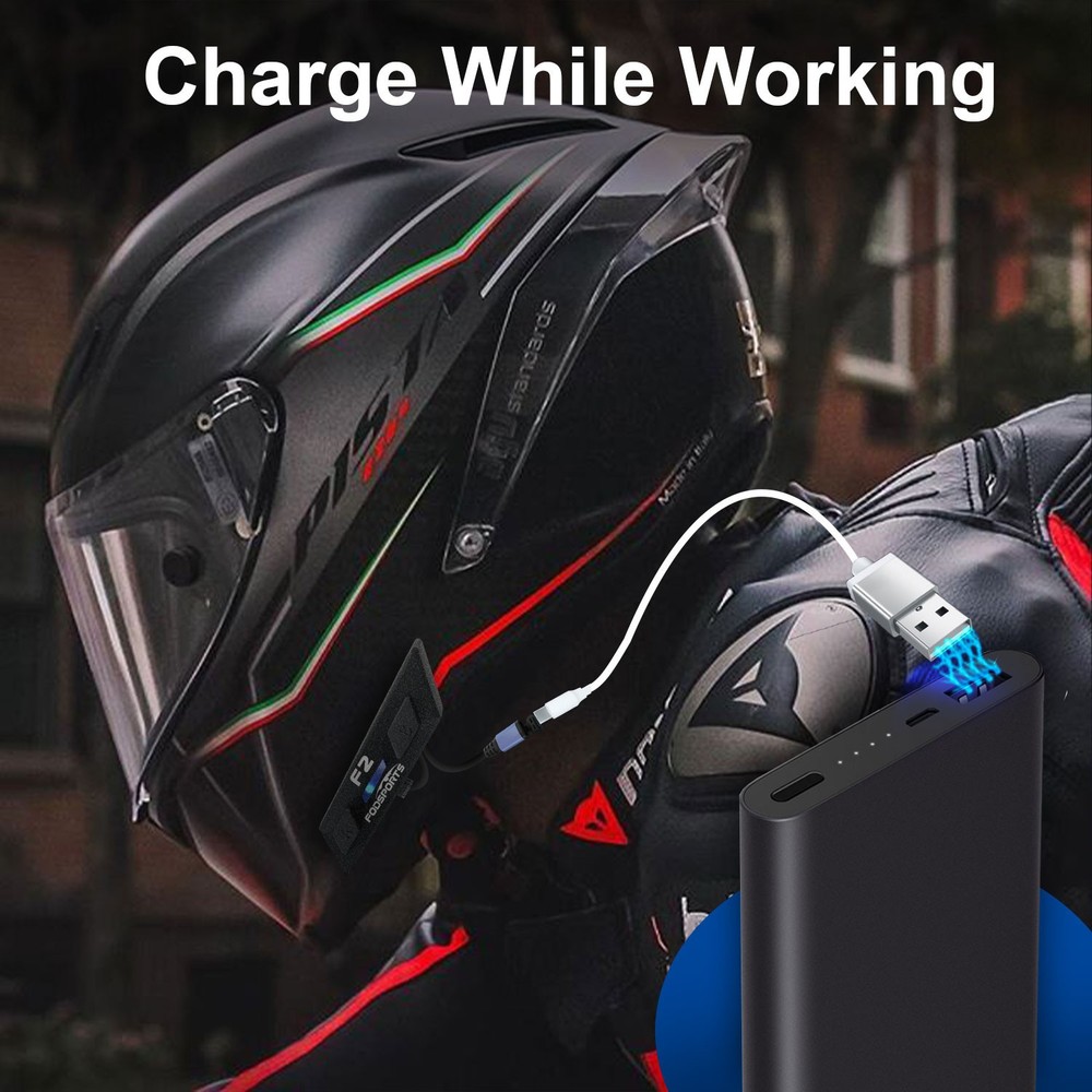 FOD F2 Motorcycle Intercom Headset Wireless 5.4 Communication System 1000M 2 Way