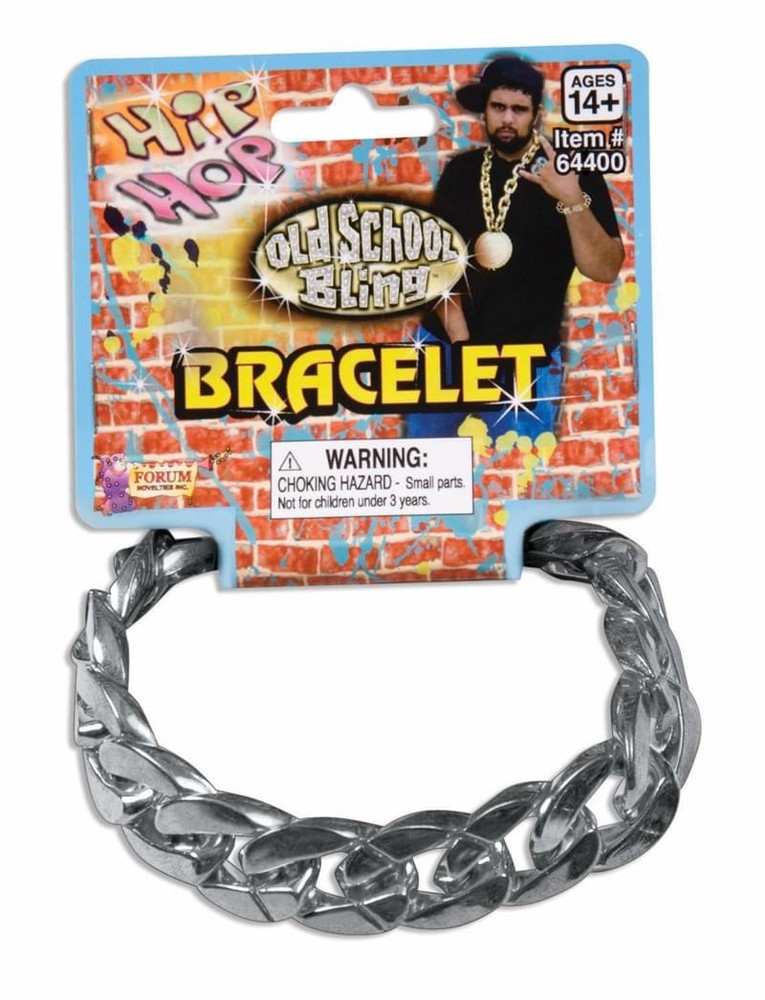 Big Links Silver Costume Bracelet Accessory