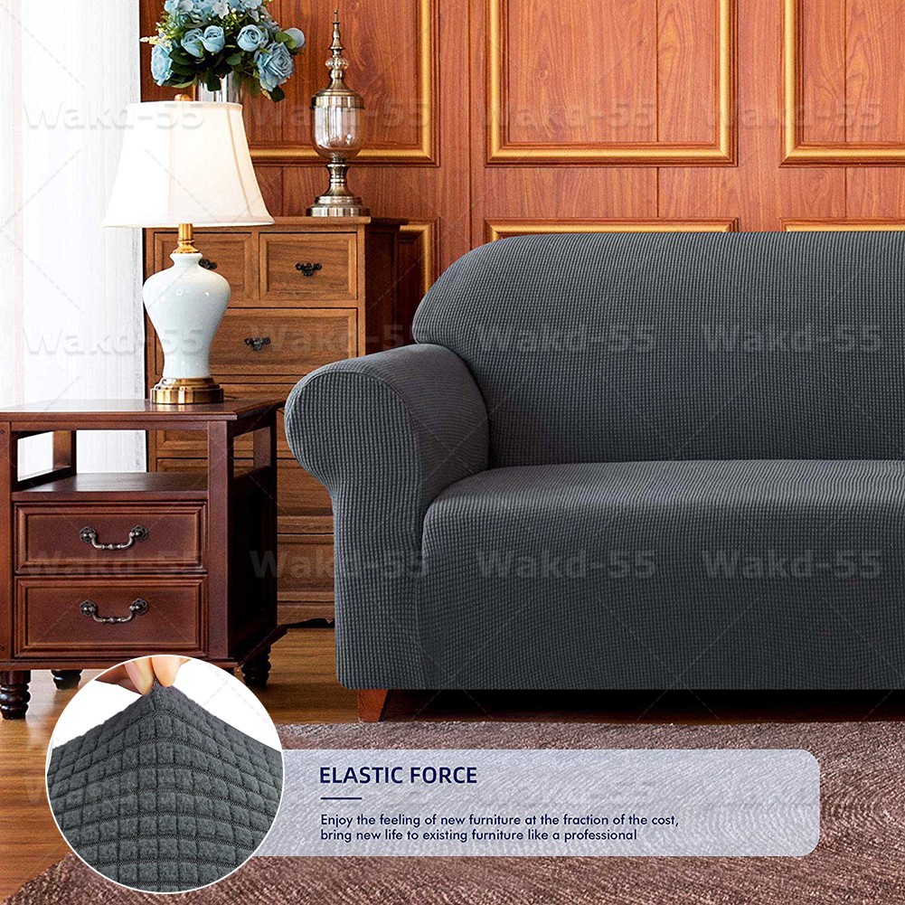 PREMIUM Elastic STRETCH SOFA COVERS Slipcover Protector Settee 1/2/3/4 Seater US