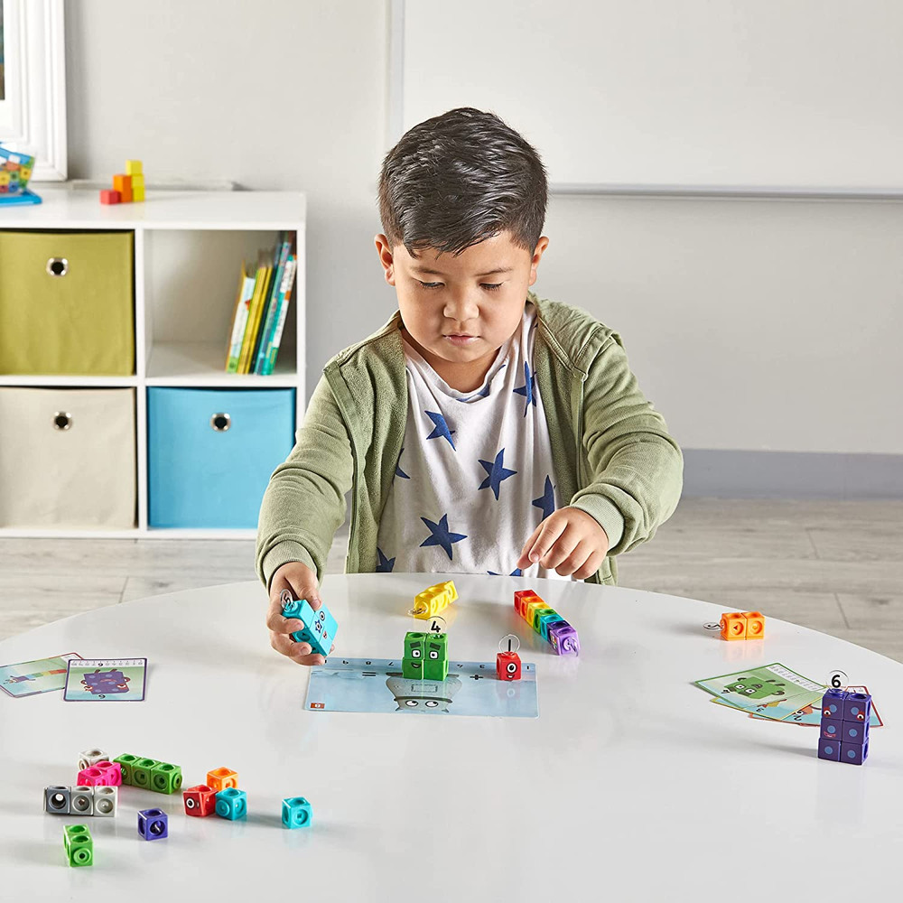 Mathlink Cubes Numberblocks 1-10 Activity Set, 30 Preschool Learning Activities,