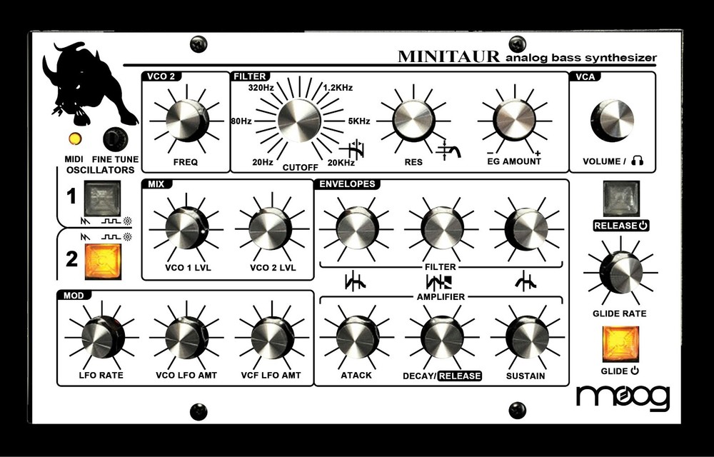 Moog Minitaur Skin | White | Protective Decal | StyleFlip