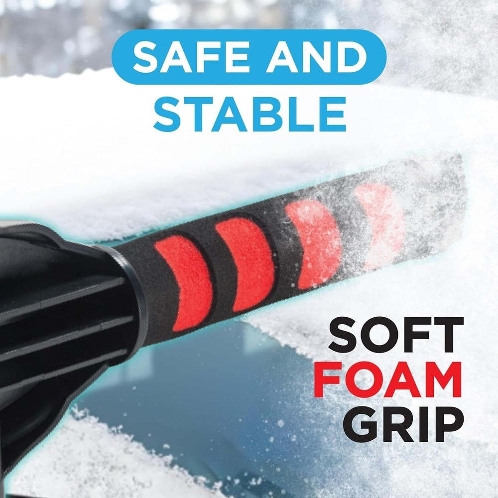 Ice Scraper for Car Windshield & Windows - Tough Reinforced Plastic Handle - ...