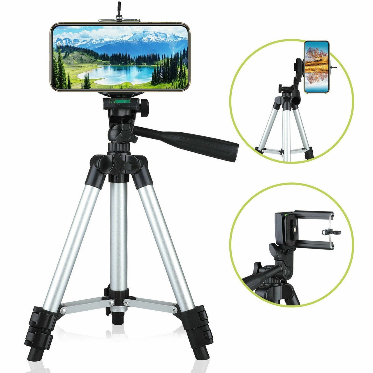 Camera Phone Tripod Stand Holder Mount Traveler Carrying Bag for iPhone Samsung