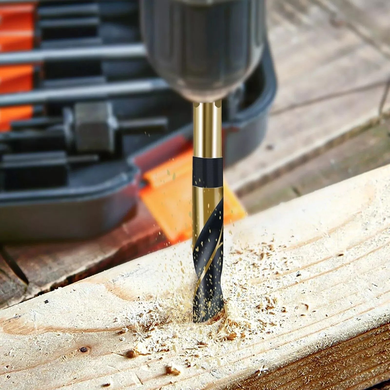 8pc HSS Cobalt Silver & Deming Drill Bits Set, Large Size 9/16" to 1", Reduced 1