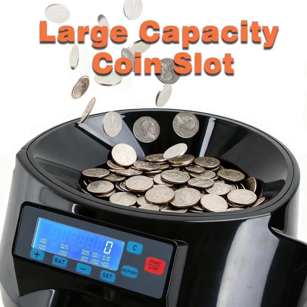 T9600A Professional USD Coin Counter,Sorter, Coin Counting Machine,Automatically