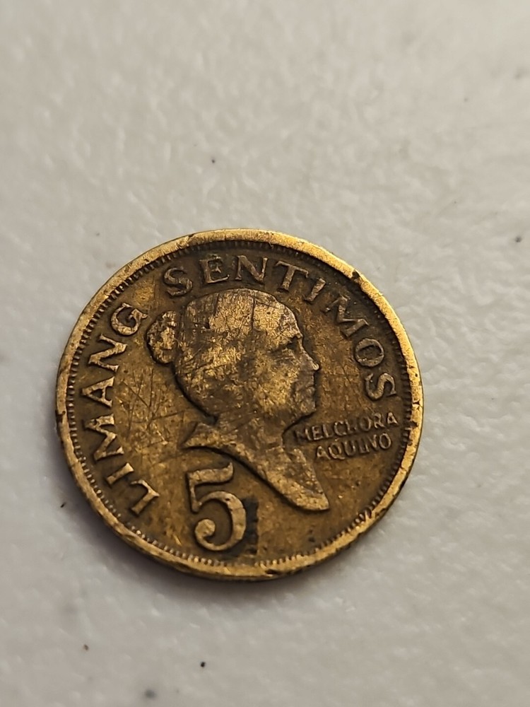 1972 Philippines 5 Sentimos Bras Phillipines