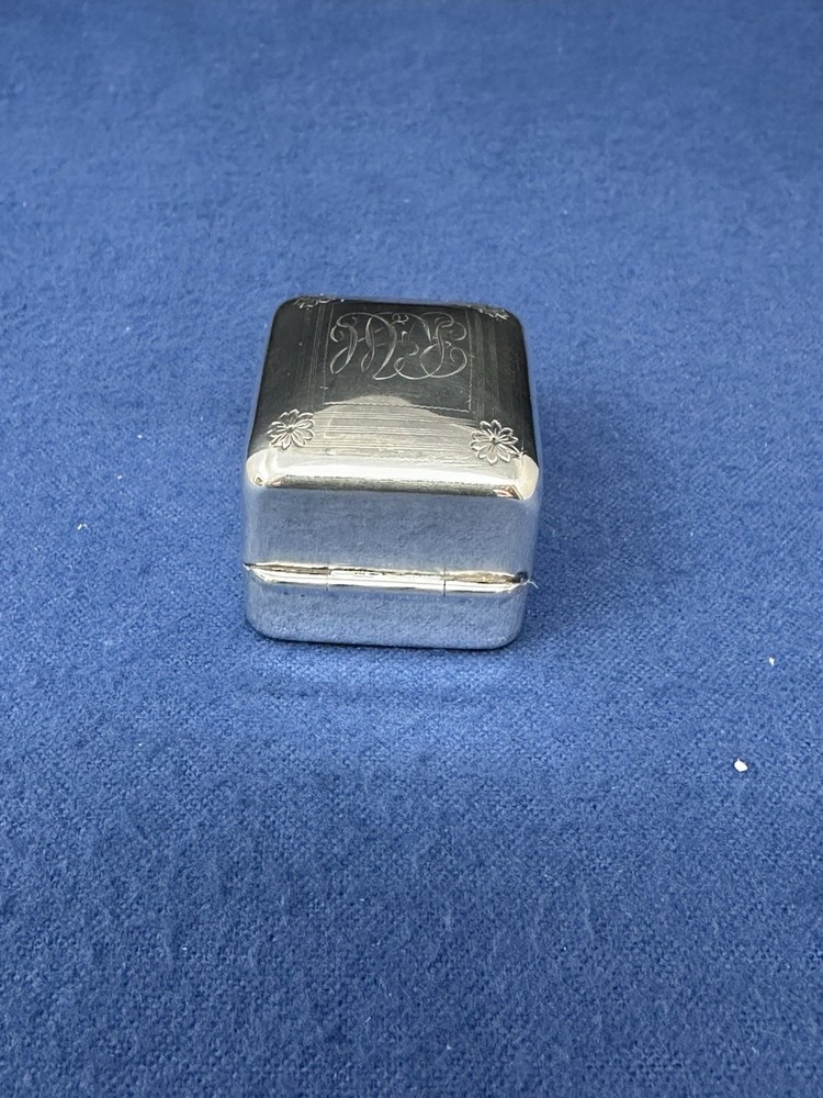 RODEN BROTHERS STERLING RING BOX MONOGRAMMED