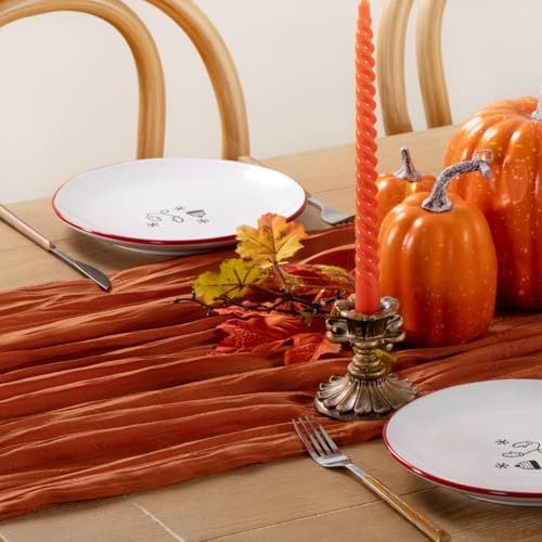 Valentines Day Table Runner Cheesecloth Table Runner 14FT 14ft Terracotta