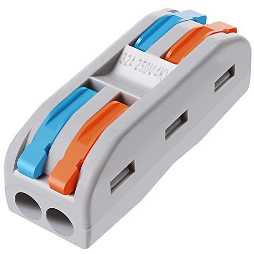 Wire Connectors Nuts, 10Pcs 2 Conductor Compact Splicing Wire SPL2-10Pcs