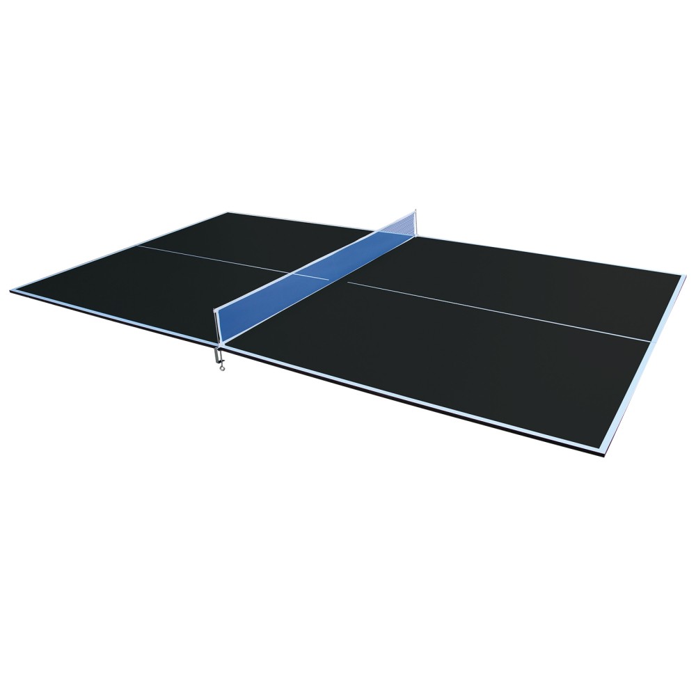9ft Foldable Ping Pong Table Top for Indoor Use, Portable Conversion Top w/ Net
