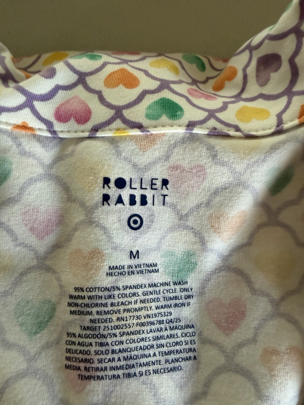 Women's Hearts Short Sleeves Shorts Pajamas Set Roller Rabbit x Target size M