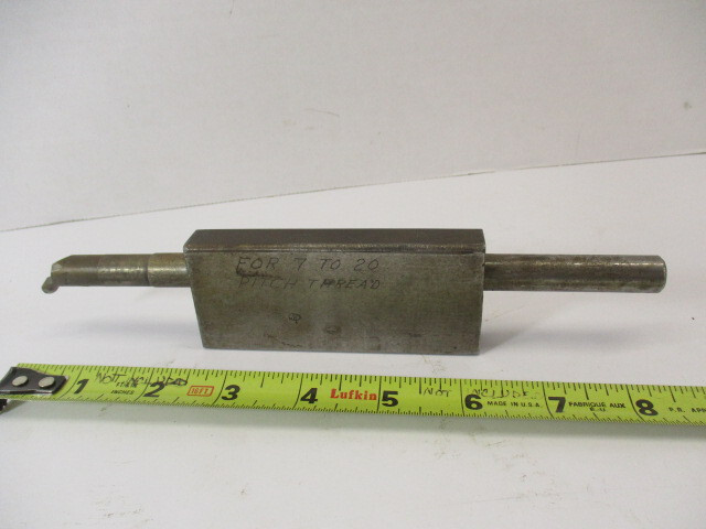 COMET # 1-A Threading Boring Bar 1/2" Shank 8" OAL & Rectangular Block Mount VGC