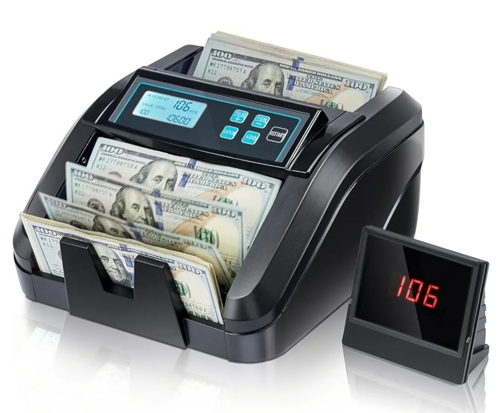 MUNBYN IMC51 Money Counter Machine Value Count Add+Batch Mode Bill Counter