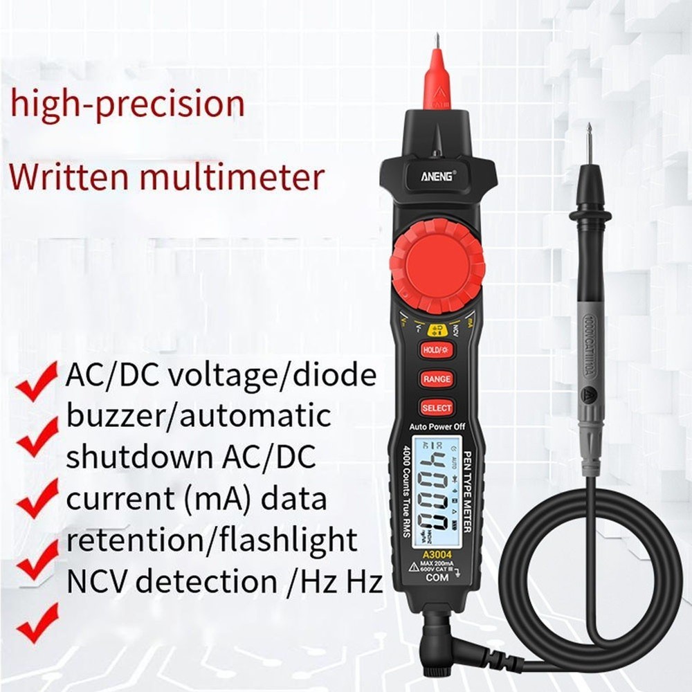 Reliable AC/DC Voltage Test A3004 Digital Multimeter Pen 4000pcs