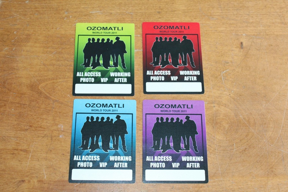 Ozomatli  - 4 x Backstage Pass unused -  - FREE POSTAGE
