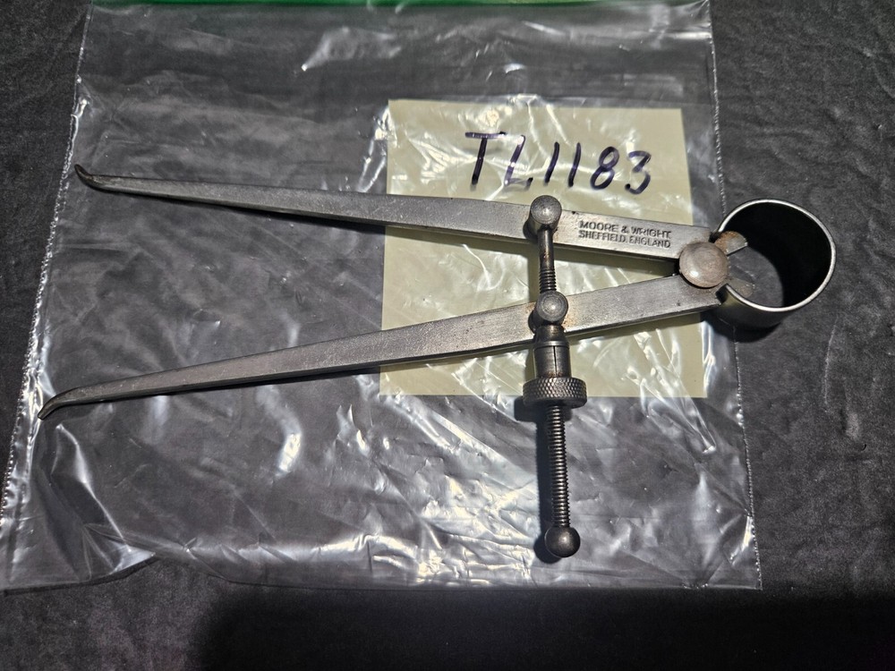 VINTAGE MOORE & WRIGHT 6" FLAT LEG SPRING JOINT INSIDE CALIPER(TL1184)