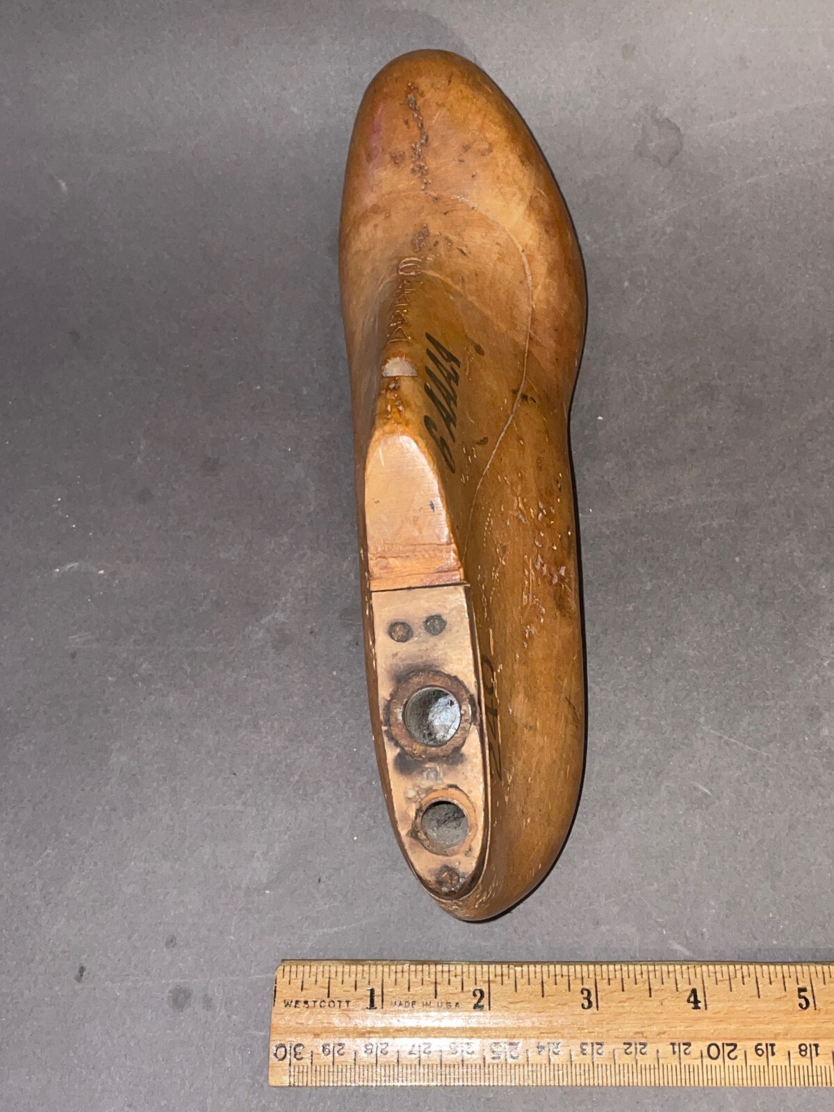 ANTIQUE WESTERN ST. LOUIS WOMEN'S WOODEN SHOE MOLDFORM STRETCHER 240 SIZE 6AAA