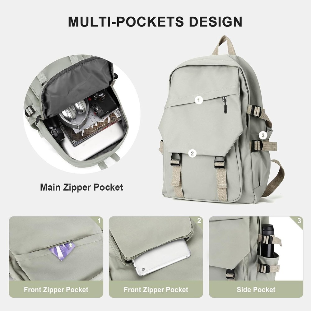 Compact 14-Inch Laptop Backpack with Multiple Pockets - Perfect for School