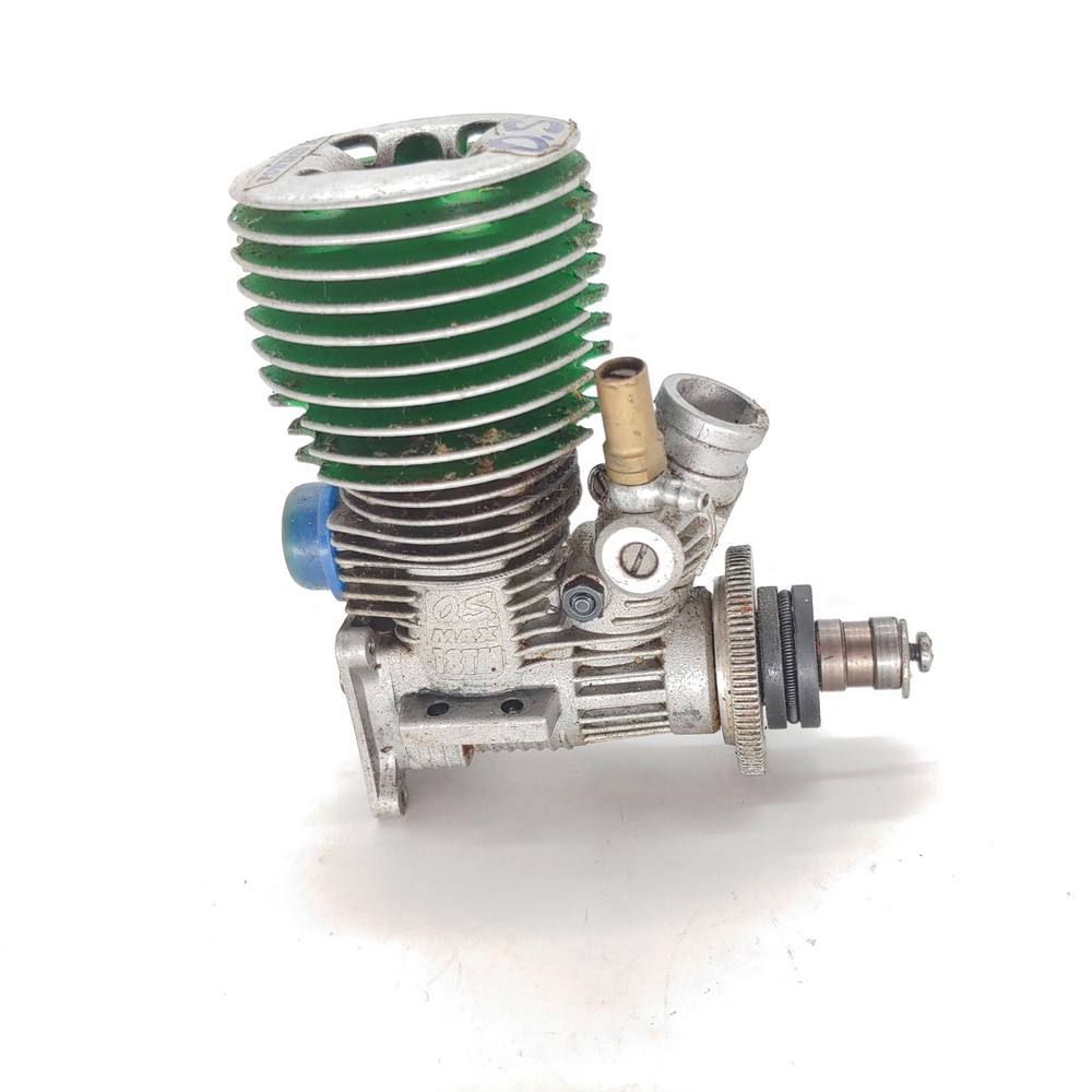 Rare O.S. Max 18TM Nitro RC Engine - Good Compression - Bad Carb
