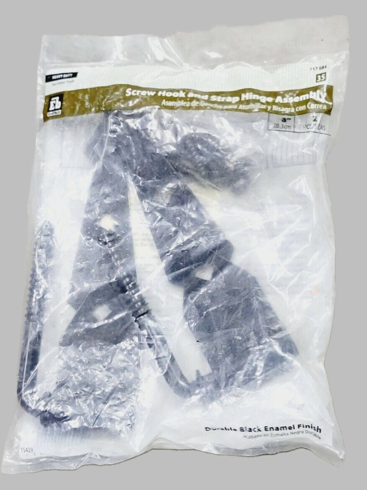 Everbilt 717 684 Screw Hook & Strap Hinge Assembly 8'' 12pk