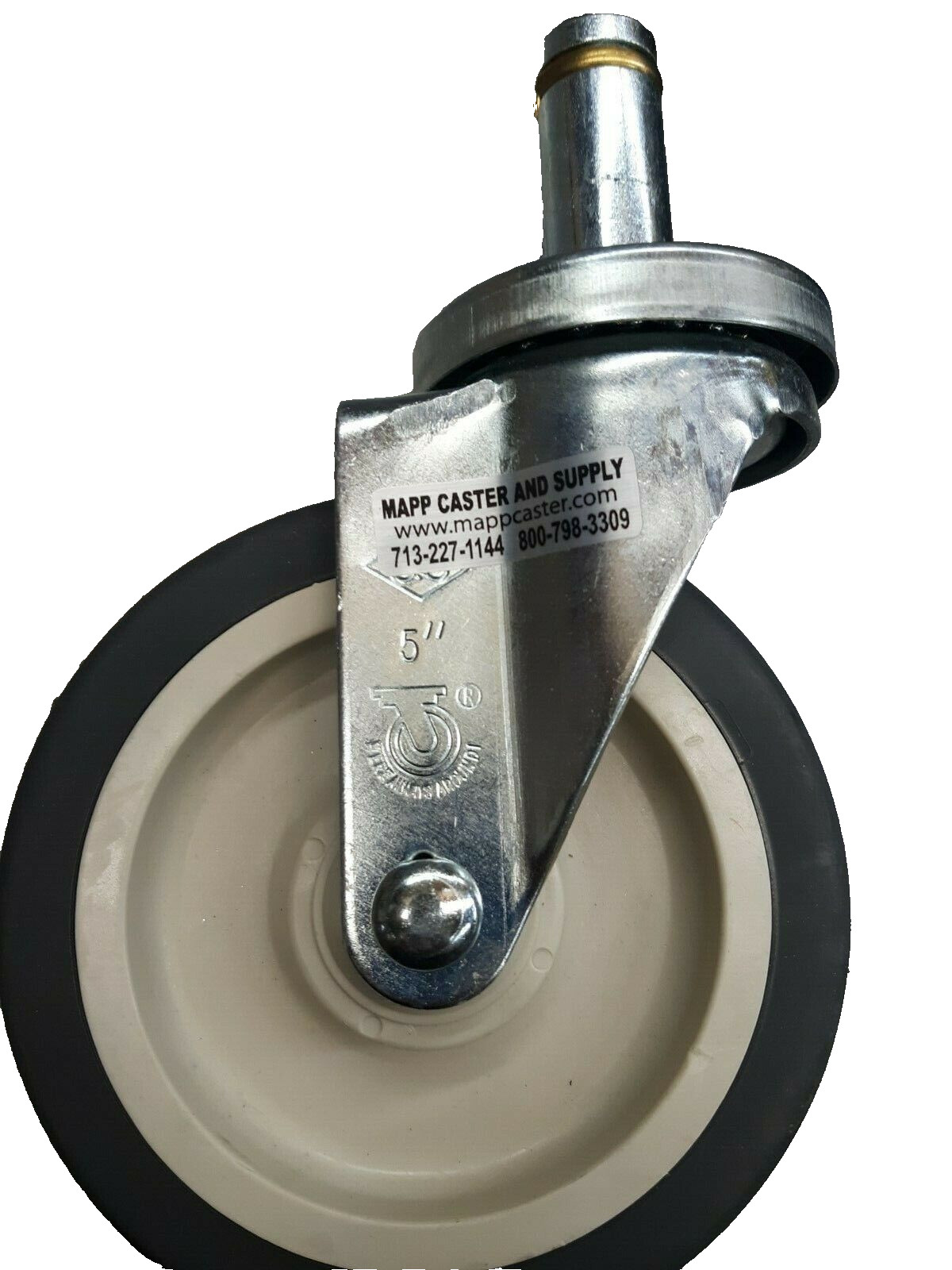 Set of 4 Metro Rack 5" Casters Without Brakes NSF