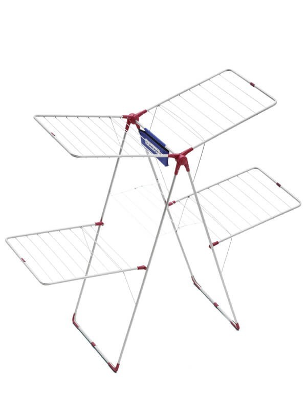 Folding Clothes Steel Two-Tier Drying Rack