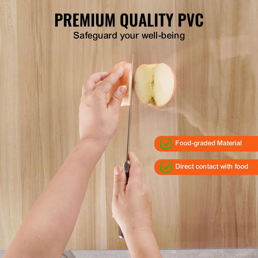 Plastic Table Cover 36 X 48 In. 1.5 Mm Thick Clear Table Protector Solid Rectang