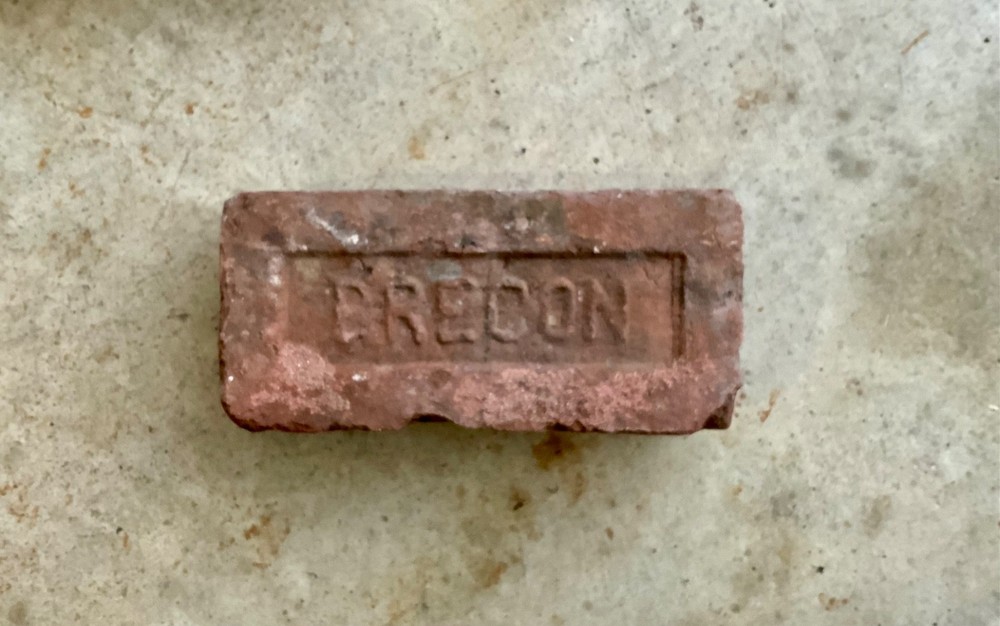 Antique building brick BRECON.  Excellent condition