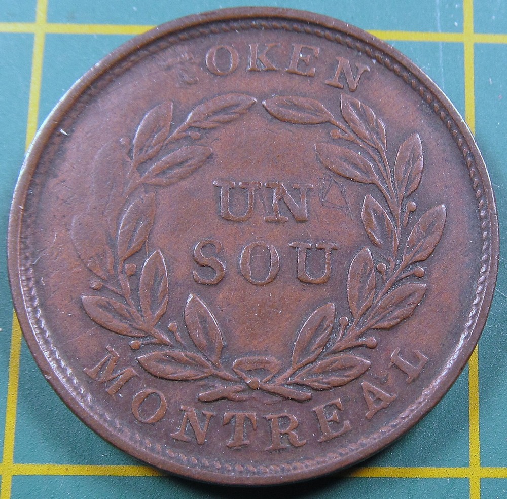 Lower Canada Un Sou Token LC-33A1