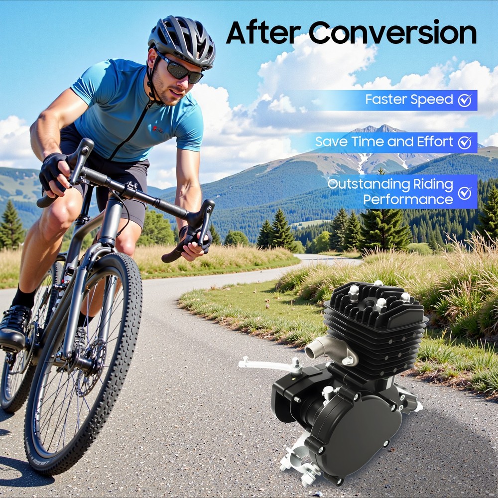 2 Stroke 80CC Bicycle Engine , Gas Motor Engine with CDI Ignition System,