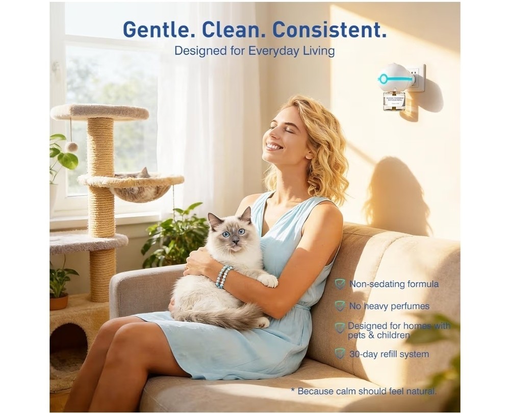Cat Calming Pheromone Diffuser Kit, 2026 Upgraded 3-in-1 Formula, Helps...