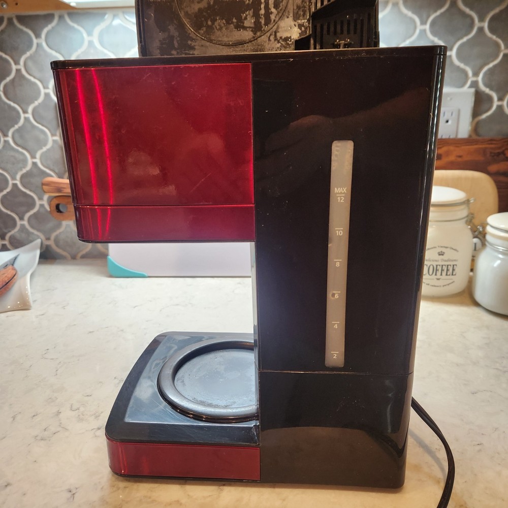 Mr Coffee 12 Cup Programmable Coffee Maker Red Metallic BVMC-TJX36