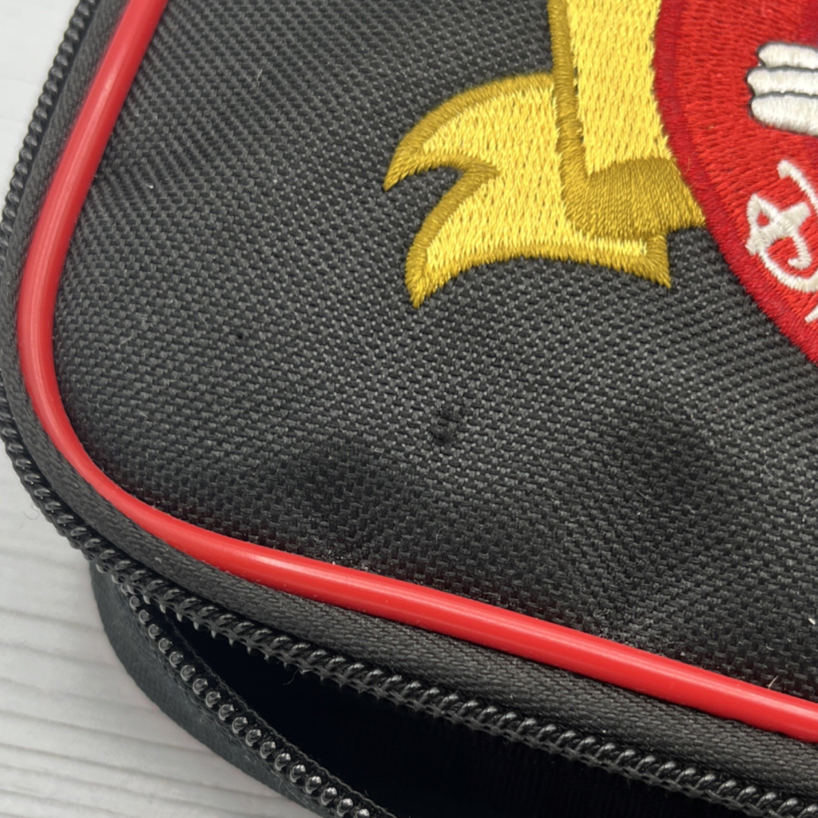 Disney Pin Trading Bag Mickey Mouse Small Black Red Yellow Embroidered