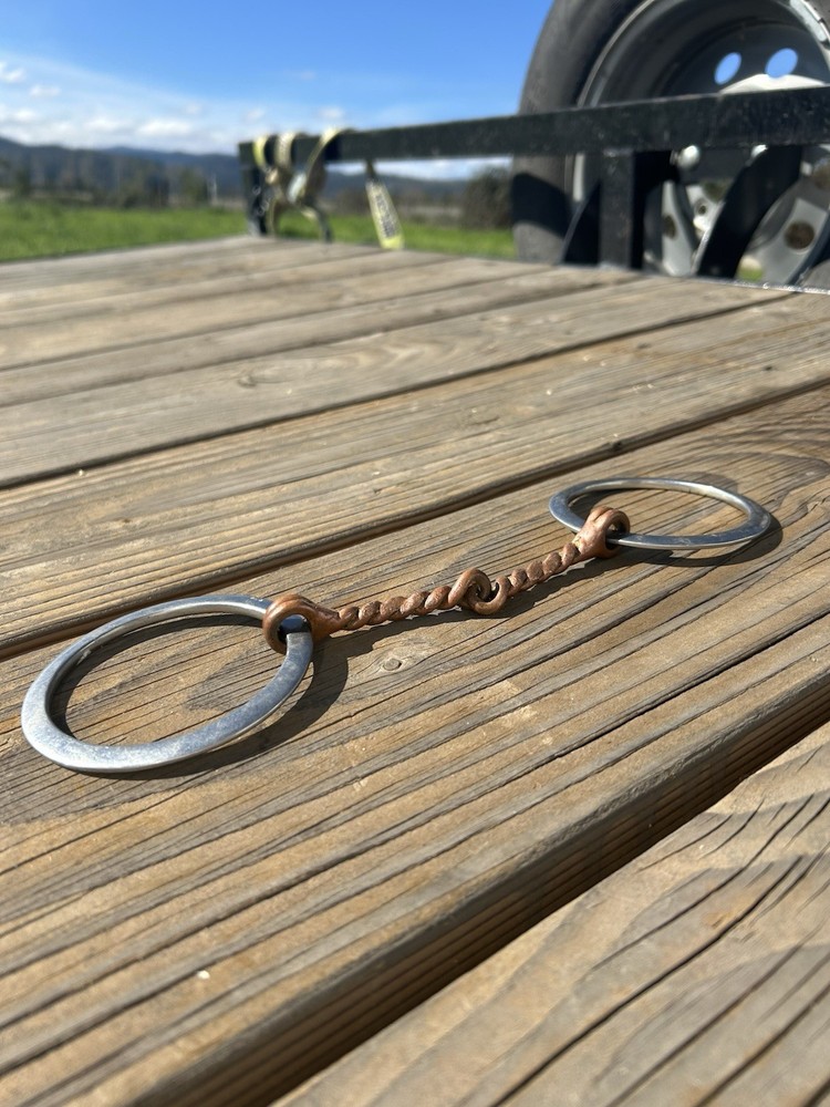 Used 5 Inch Copper Twisted Wire Loose Ring Snaffle Bit
