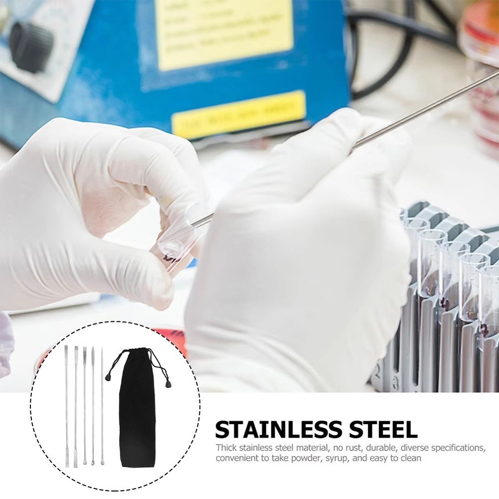 Measuring For Laboratory Spatulas For Sampling Convenient For Deeper Bottles