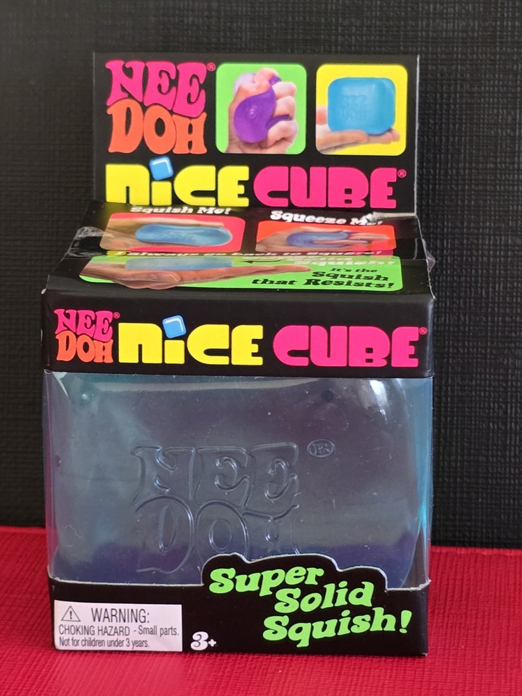 Nee Doh Nice Cube - Super Solid Squish! (Blue) - Factory Sealed **FREE SHIPPING*