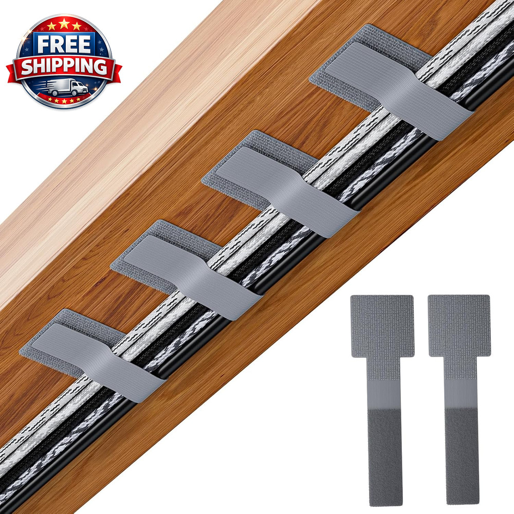 100Pcs Adjustable Hook and Loop Cable Ties for Easy Wire Management