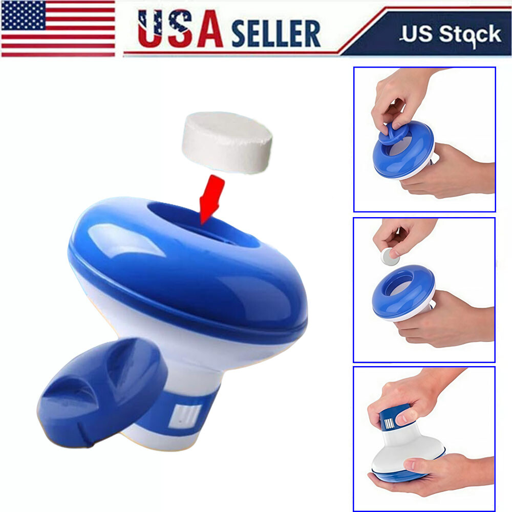ABS Pool Chlorine Dispenser 1.5" Tablet Holder,Durable & Floatable Design