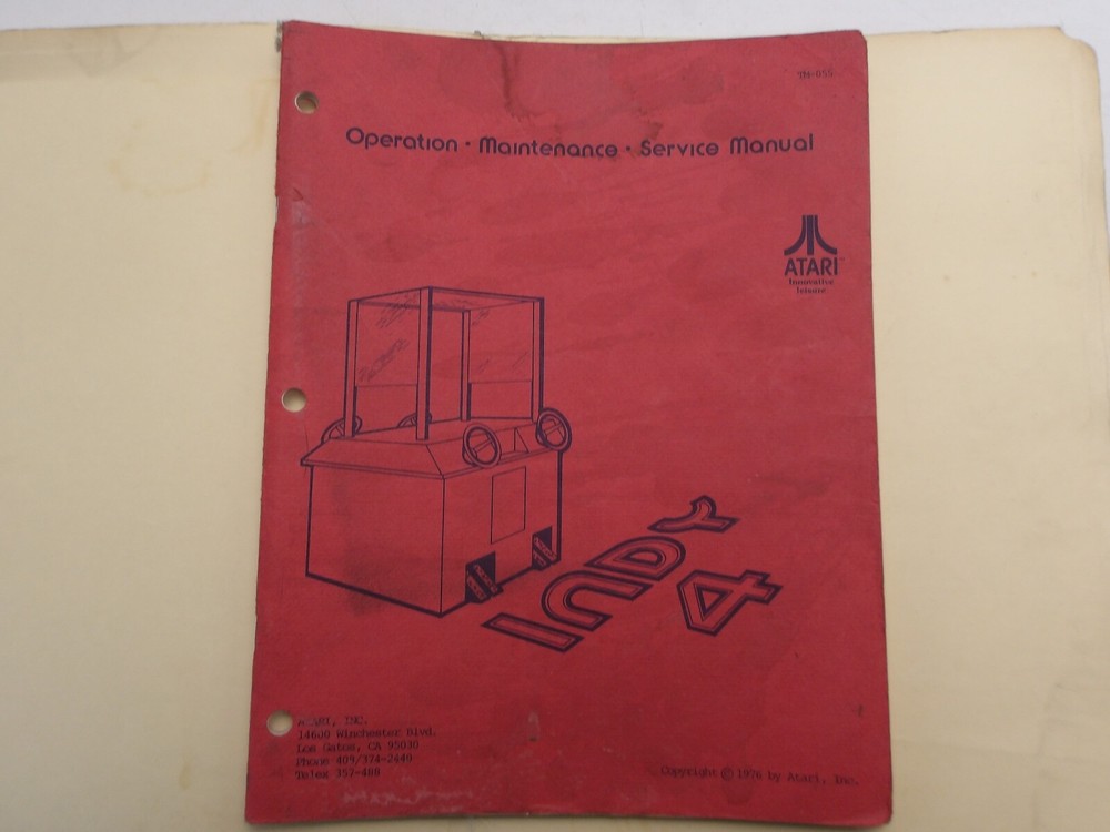 Atari- Indy 4- Operation,Maintenance & Service Manual -NOS