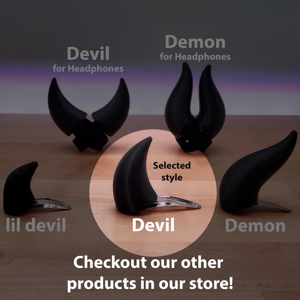 Devil Clip-on Horns (White) Devil White