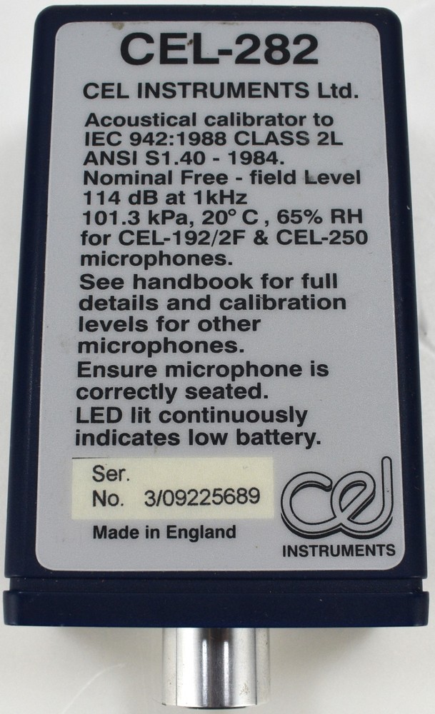 Lucas CEL Instruments CEL-282 Acoustical Sound Level Calibrator