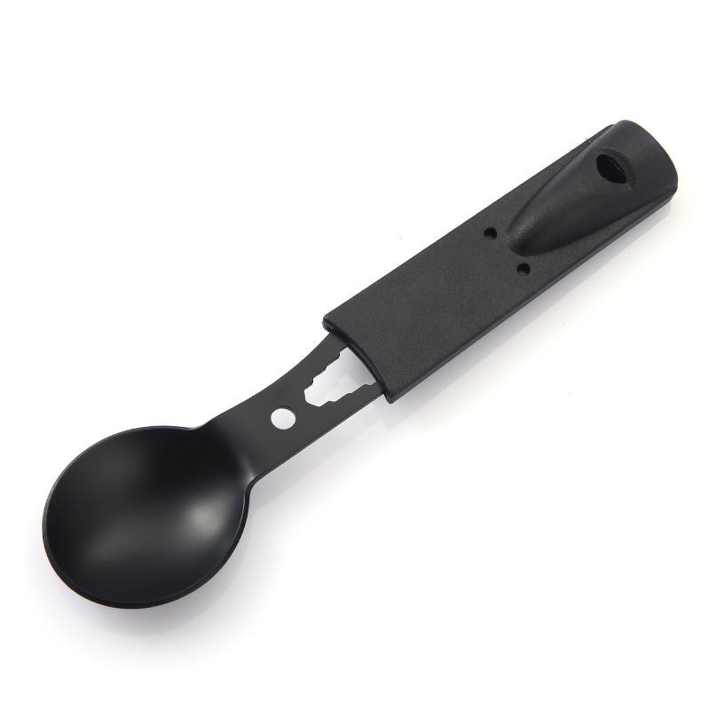 Stainless Steel With Whistle Spoon Fork Set Multi Functional Camping Tableware