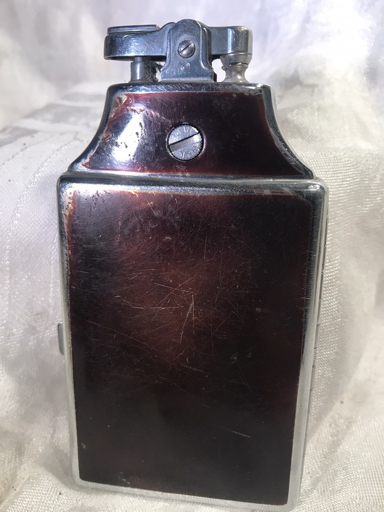 vintage ronson cigarette case lighter combo
