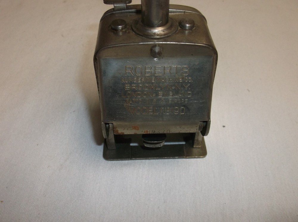 Vintage Roberts Numbering Machine Model No. 190