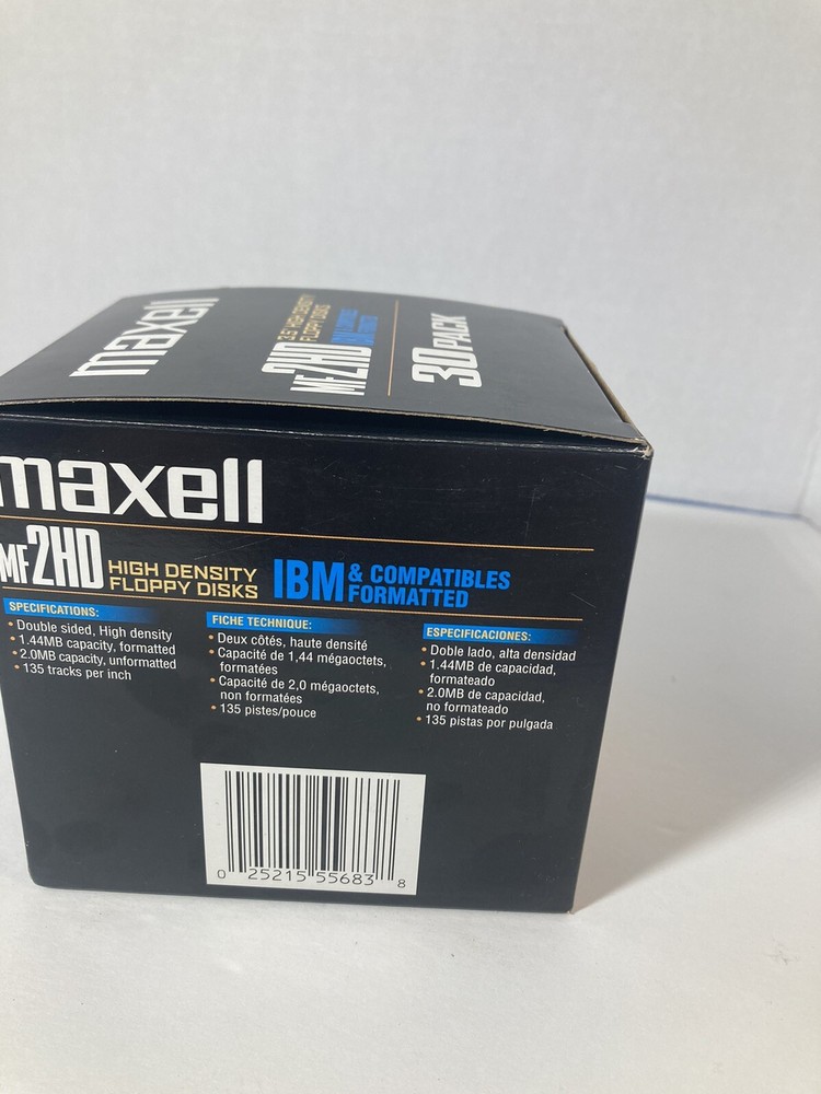 MAXELL Floppy Diskettes Disk 3.5" 1.44MB MF 2HD PC Formatted 27 Pack Open Box