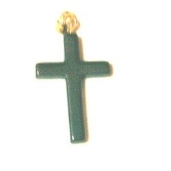 Hematite rosary cross (0.8")