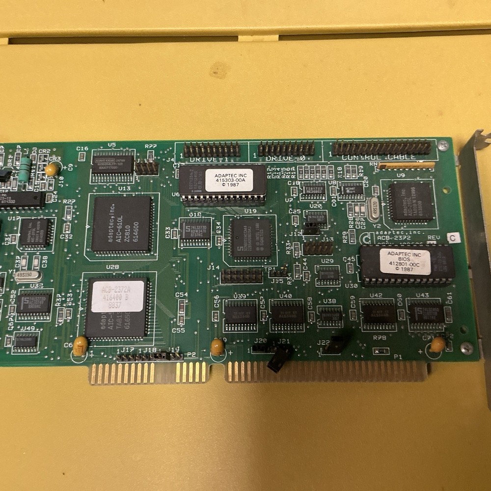 ACB-2322 ADAPTEC 16BIT Vintage Computer Hard Drive Controller ASSY 408006-01