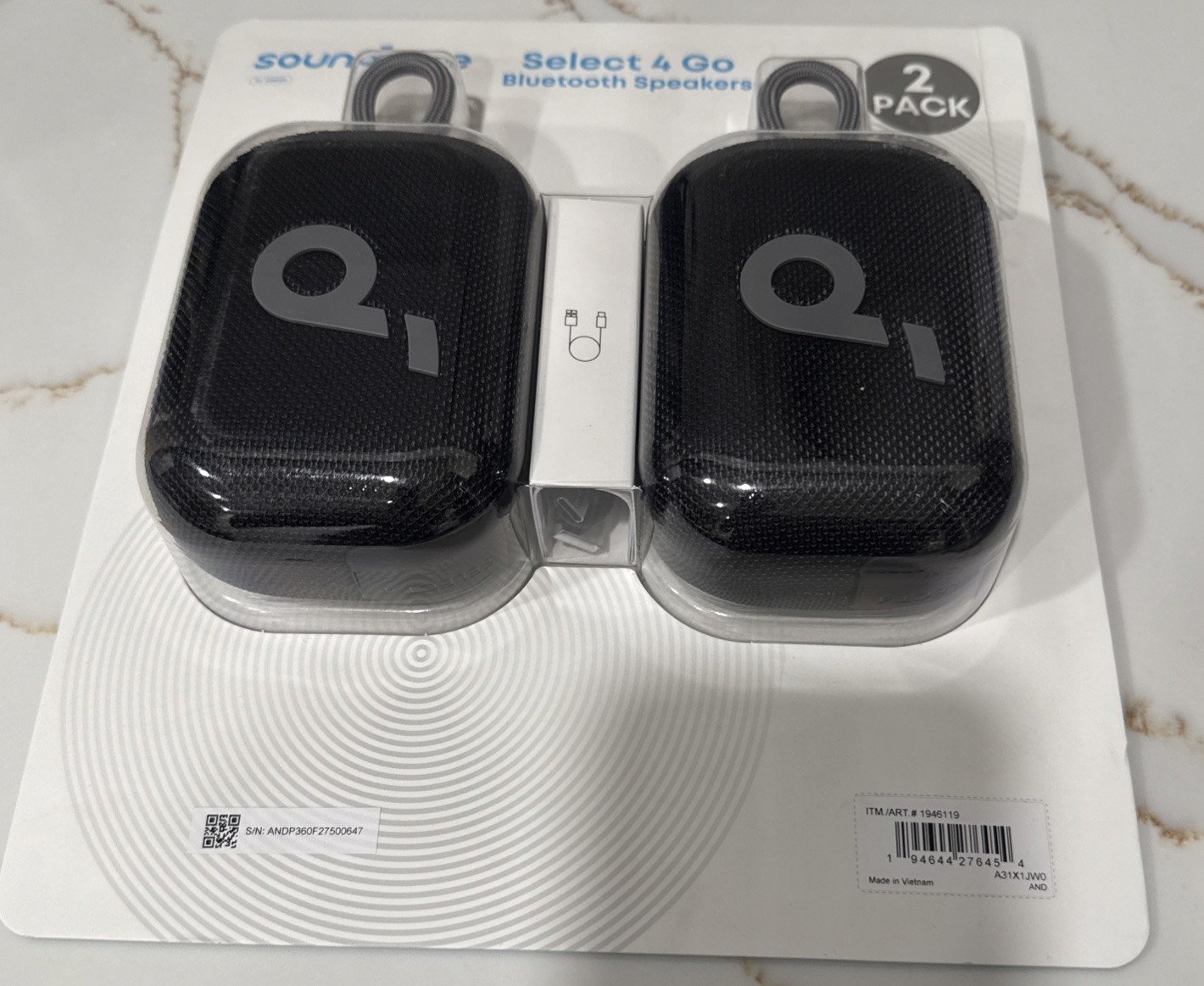 Soundcore Select 4 Go Bluetooth Speaker by Anker (2-pack Bundle) -Brand New-